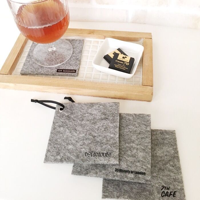 セリアのアイロン転写で。カフェグッズの作り方