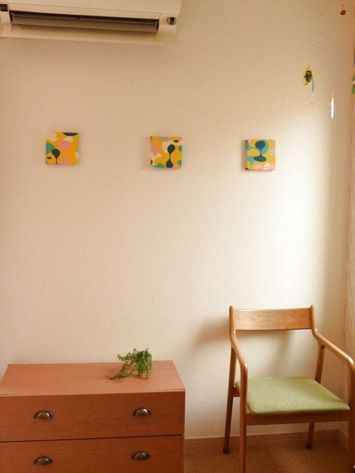 春色のファブリックパネルを作りました