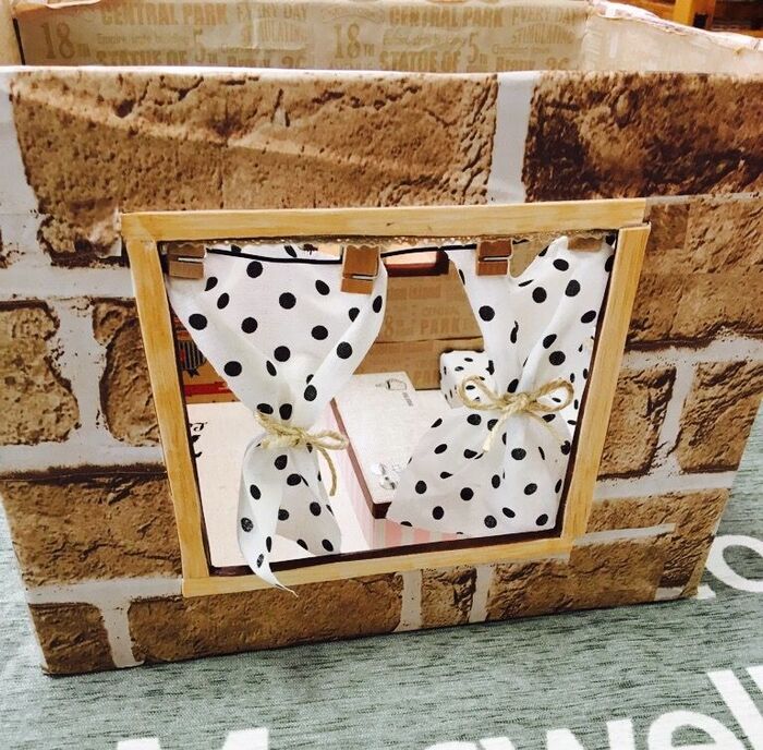 はぎれでカーテンも♪