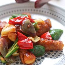 高野豆腐のだしマリネで酢豚風