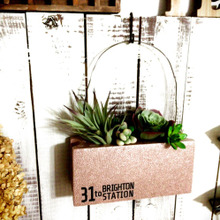 seriaミニブロックで10分リメイク~カフェ風フェイク多肉寄せ~