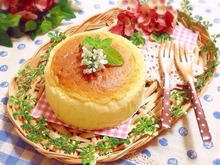 材料3つ*ふわふわシュワシュワ〜なスフレチーズケーキ♡