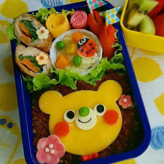 キャラ弁 のせるだけ♪簡単くまちゃんのお弁当♡