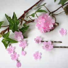 ダイソーレジンとコピー用紙で桜のアクセサリー