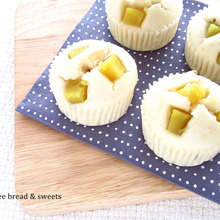 フライパンで簡単!!豆乳の米粉蒸しパン