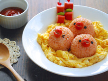 春休みのランチにオススメ!巣ごもりひよこのオープンオムライス