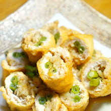 油揚げでクルリと包んだ!ひき肉切り干し大根ロール煮のレシピ☆彡