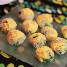 ゆで卵で春爛漫♪菜の花とベーコンの手毬寿司☆