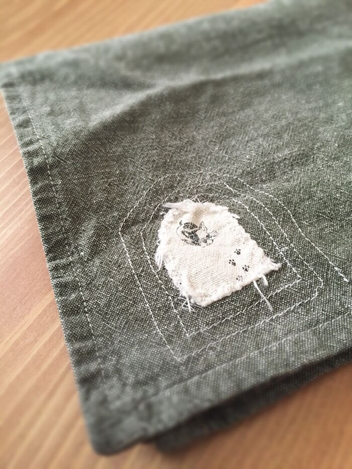 ランチマットにも、ワンポイント♪