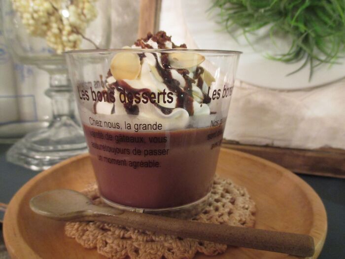 簡単レシピ!2層のとろける濃厚チョコプリン♡