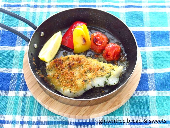 魚焼きグリルで☆白身魚の香草パン粉焼き～