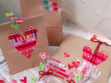 マステで可愛い♡ハートのラッピング♡