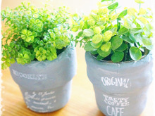 100均粘土で作る!コンクリート風植木鉢が可愛い☆彡