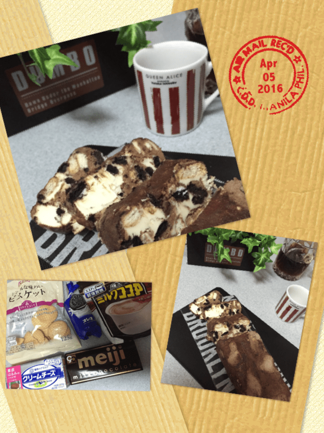 混ぜるだけ(o^^o)みんな大好き☆チーズとチョコとビスケットとオレオとココアで(≧∇≦)