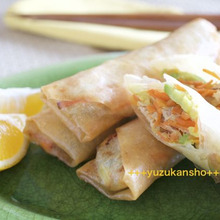 簡単・時短・お弁当の彩りにも アボカド・ツナ・人参の春巻き