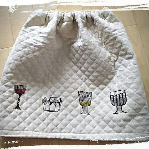 100均デコパージュキット&ペーパーナプキンでスカートDIY★