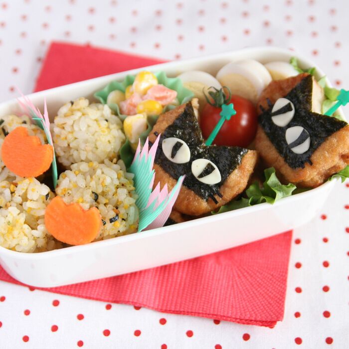 初心者にオススメ♪キャラ弁「のりねこ弁当」