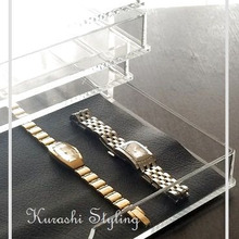 無印アクリルケースと100均の合皮で「アクセサリー収納」