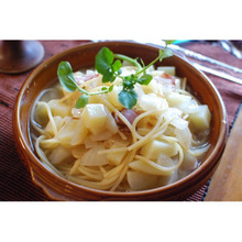 簡単☆新ジャガイモのスープパスタ♪