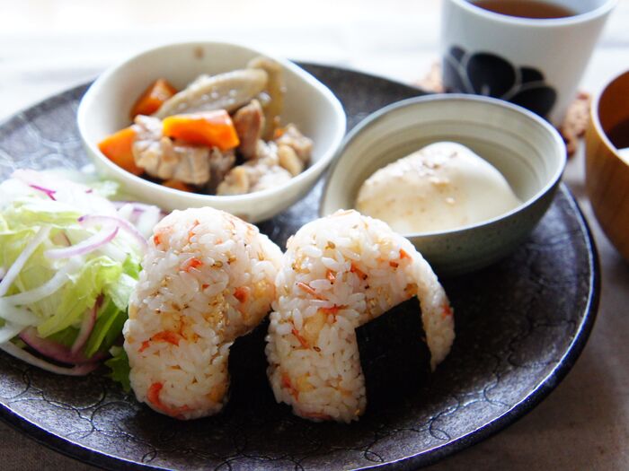 【ワンプレート】食べれば天むす?!おにぎりで和んプレートランチ♪