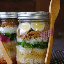 【ジャーレシピ】メイソンジャーで♪ビビンバ風ジャーランチ