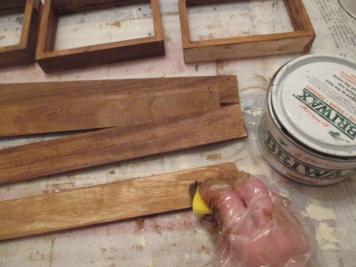 ②ブライワックスをざーっと塗る。