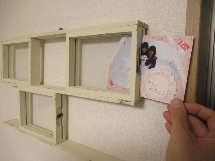 セリアの写真立て使用で、いろいろ入れ替えて楽しい♪