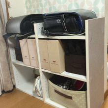 簡単☆100均グッズとニトリのカラボを用いて☆小学生のランドセル収納ラックづくり