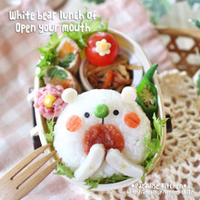 所要時間10分以内!?簡単♪お口あ〜ん♡な白くまくんおにぎりキャラ弁