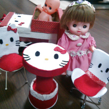ダイソーのミニチュア椅子をメルちゃんの椅子に!part2