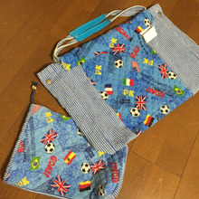 新2年生用にリメイク◆手提げ袋&上靴袋