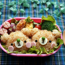 キャラ弁☆かつお節でふわふわくまさんのおにぎり