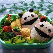 キャラ弁☆パンダのデコおにぎり