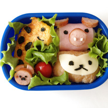 キャラ弁☆ブタさんがかわいい♪食育おにぎり