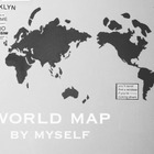 100均で手作り♫ かっこいいシルエットの世界地図
