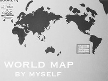 100均で手作り♫ かっこいいシルエットの世界地図