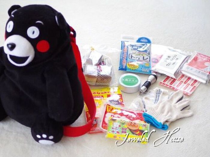 キッズ用に心も癒すくまもんの防災リュック