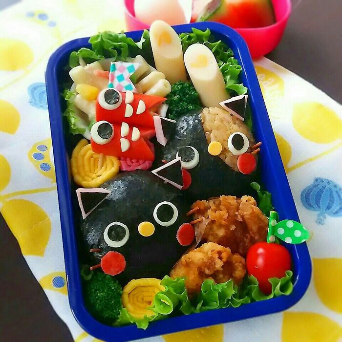 キャラ弁♡ねこちゃんと鯉のぼり