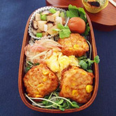 簡単!「若鶏のもろこし焼丼弁当」