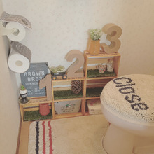 トイレの飾り棚に一手間加えて春らしくイメチェン