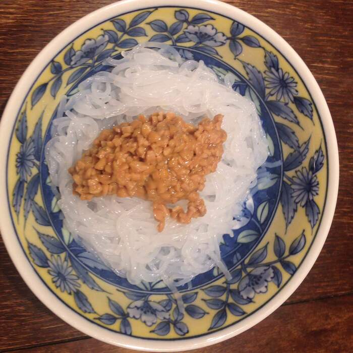①納豆とこんにゃくだけ