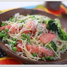 春爛漫♪ちりめんじゃことグリンピースの彩りパスタ☆