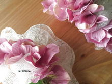 100均フラワーと防虫ネットでヘアアクセをハンドメイド