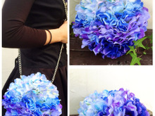 100均のアジサイでハンドメイド♡パーティーバッグ!