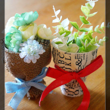 空きペットボトルで簡単!立てて飾れるミニブーケの作り方☆彡