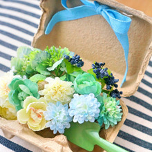 全部100均!エッグコンテナに♪造花をスイーツ風アレンジ!