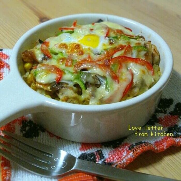 鯖の味噌煮→ドリアに!「さば味噌、カレーに焼いちゃいました。」レシピ