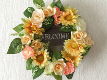 オール100均で☆簡単☆玄関先にぴったりのウェルカムリース