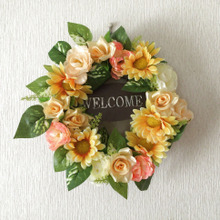 オール100均で☆簡単☆玄関先にぴったりのウェルカムリース