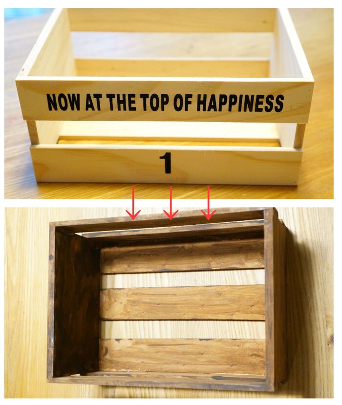 木箱の色塗りbefore→after